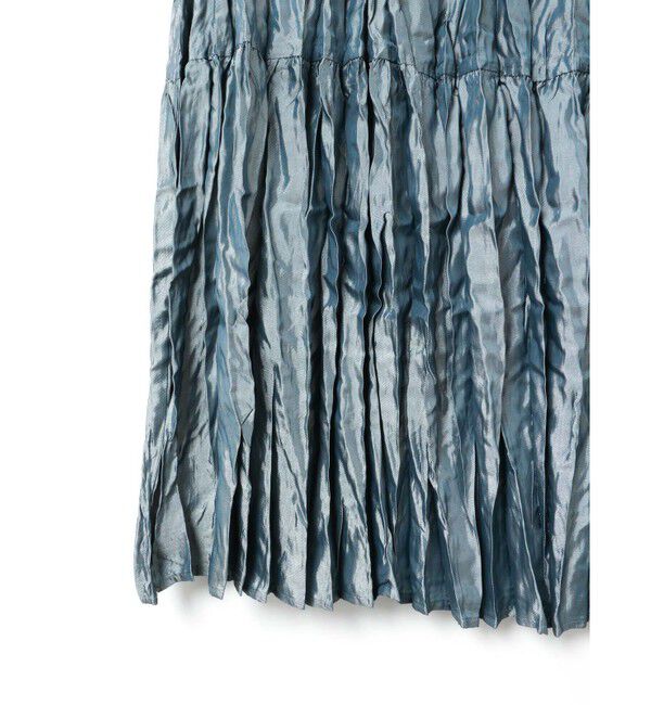 mizuiro ind「mizuiro ind サテンワッシャープリーツスカート」|スカート|