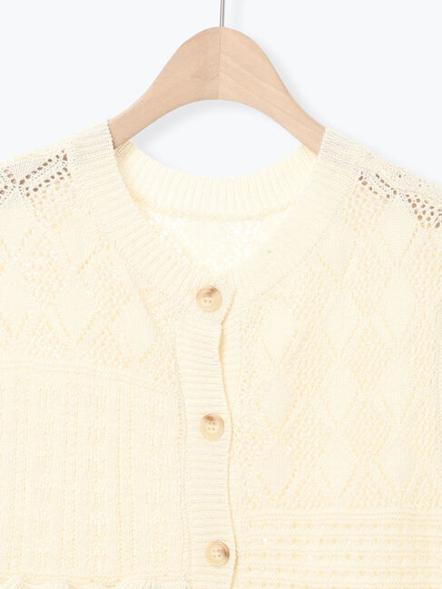 Samansa Mos2「前後2WAYパッチワークニットベスト」|ダウンベスト・ベスト|