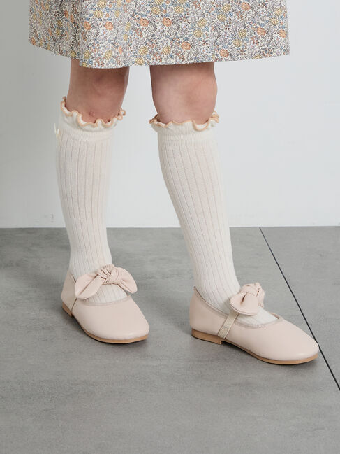 Samansa Mos2 Lagom「リボンバレエシューズ」|ビジネス・ドレスシューズ|ピンク