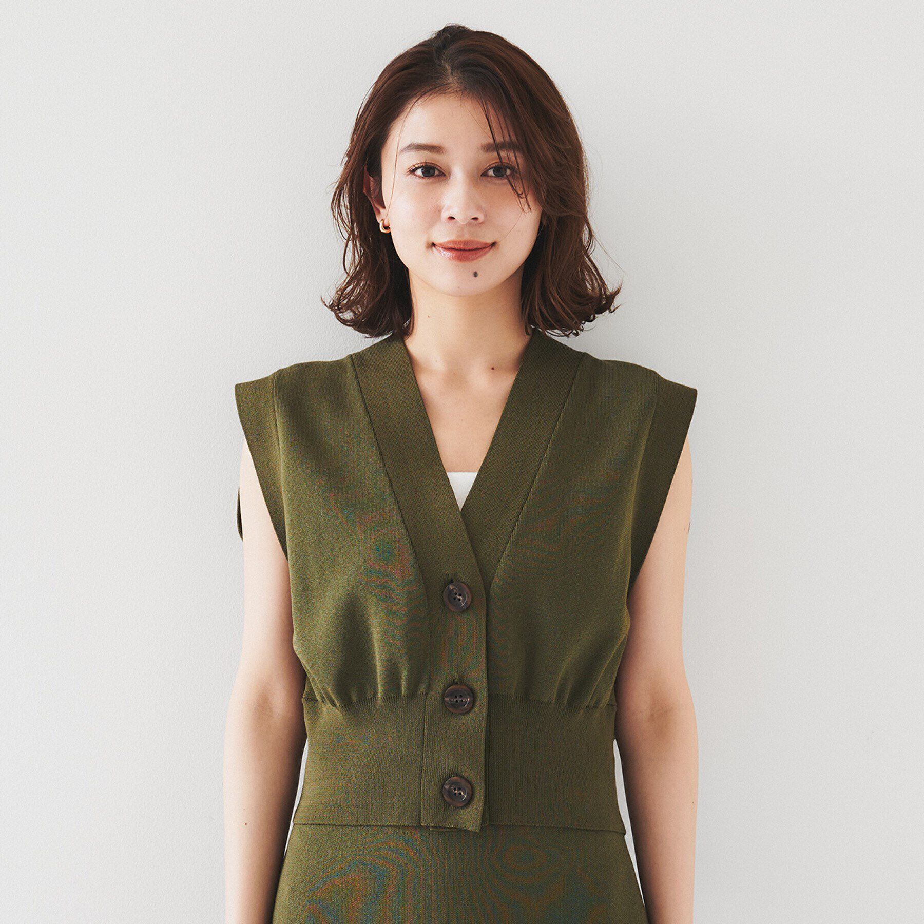 UNTITLED「【セットアップ可能】コンパクトニットベスト」|ニット・セーター|