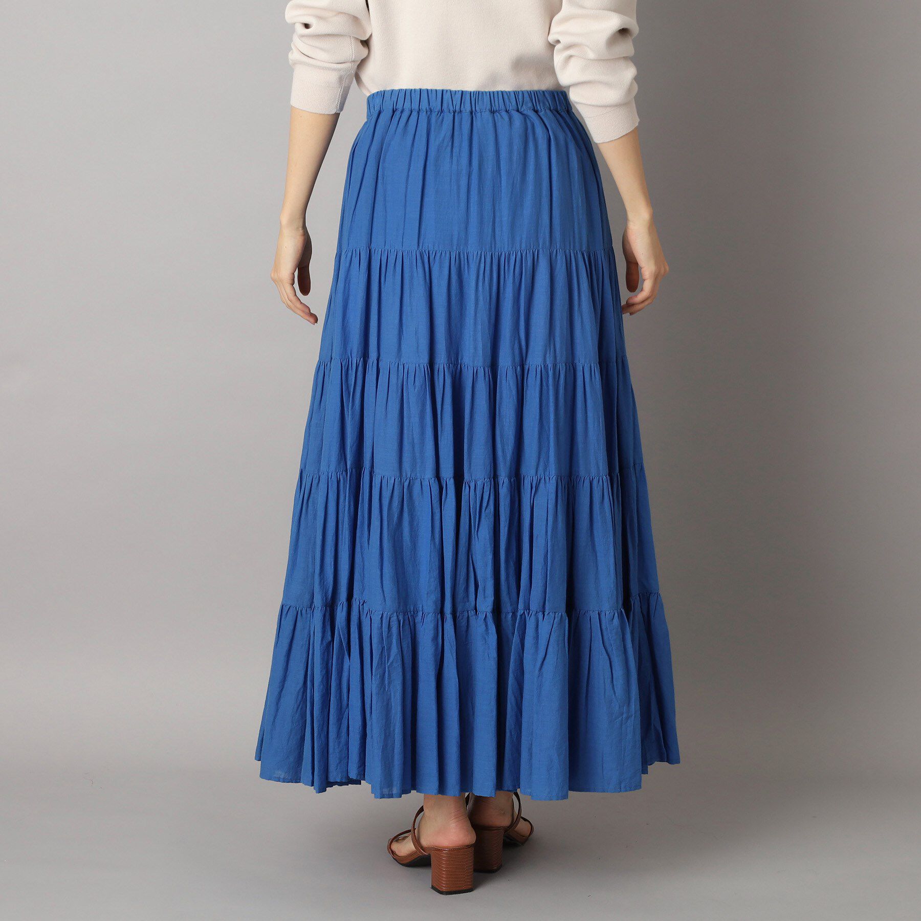 DRESSTERIOR「【大人百花春号掲載 モデル美香さん着用】洗える/コットンボイルティアードスカート」|スカート|