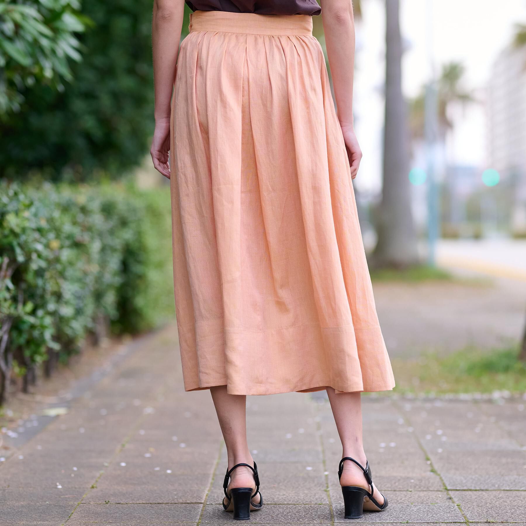 DRESSTERIOR「【洗える／ふんわり軽やか】フレンチリネンタックギャザースカート」|スカート|