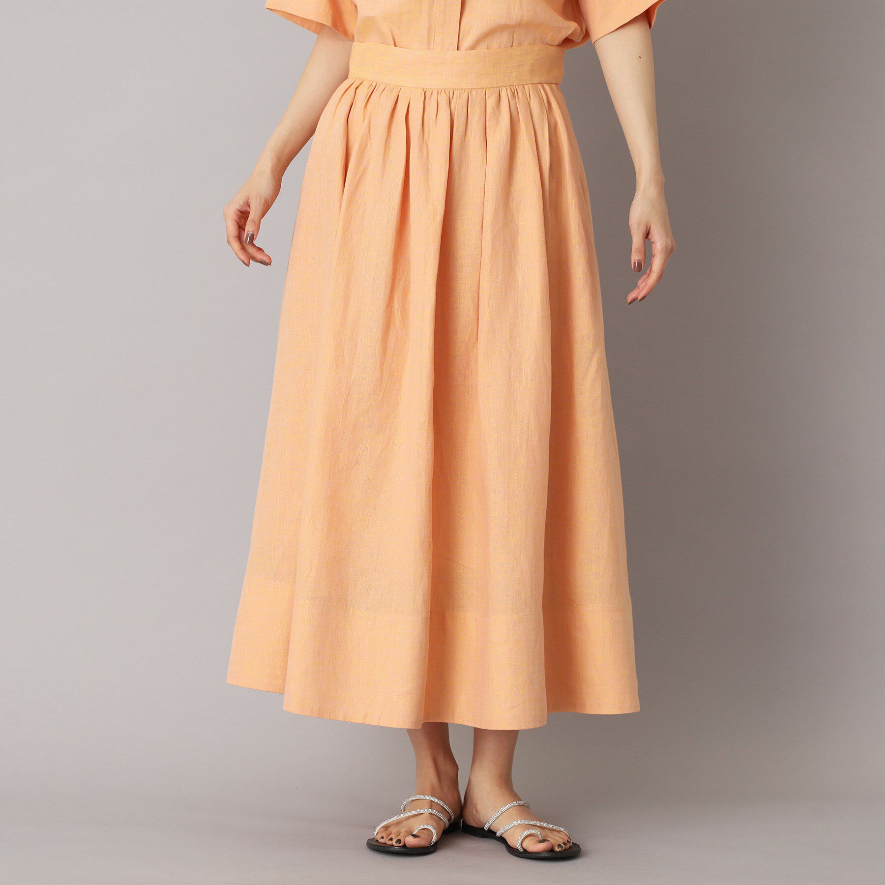 DRESSTERIOR「【洗える／ふんわり軽やか】フレンチリネンタックギャザースカート」|スカート|