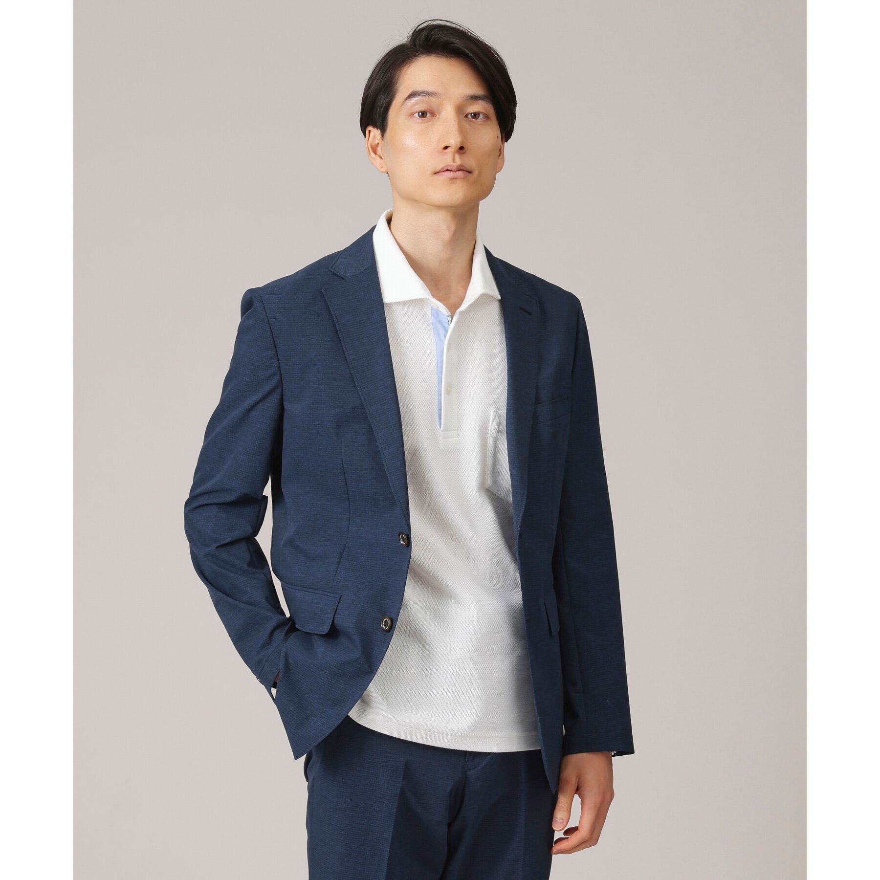 TAKEO KIKUCHI「【抗菌防臭／9色5サイズ展開】ハニカムメランジ ポロシャツ」|ポロシャツ|