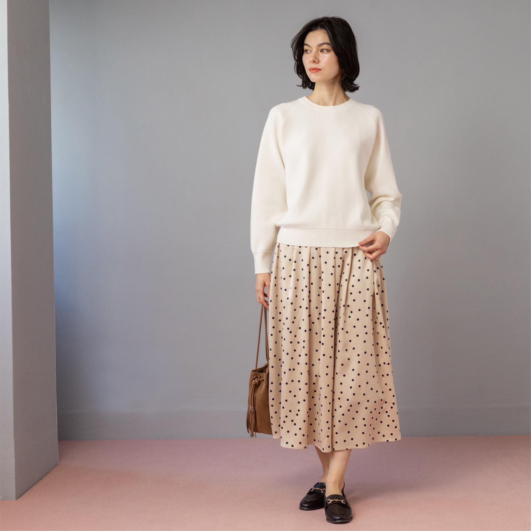 OPAQUE.CLIP「スウェットライクニット【洗濯機OK】」|ニット・セーター|