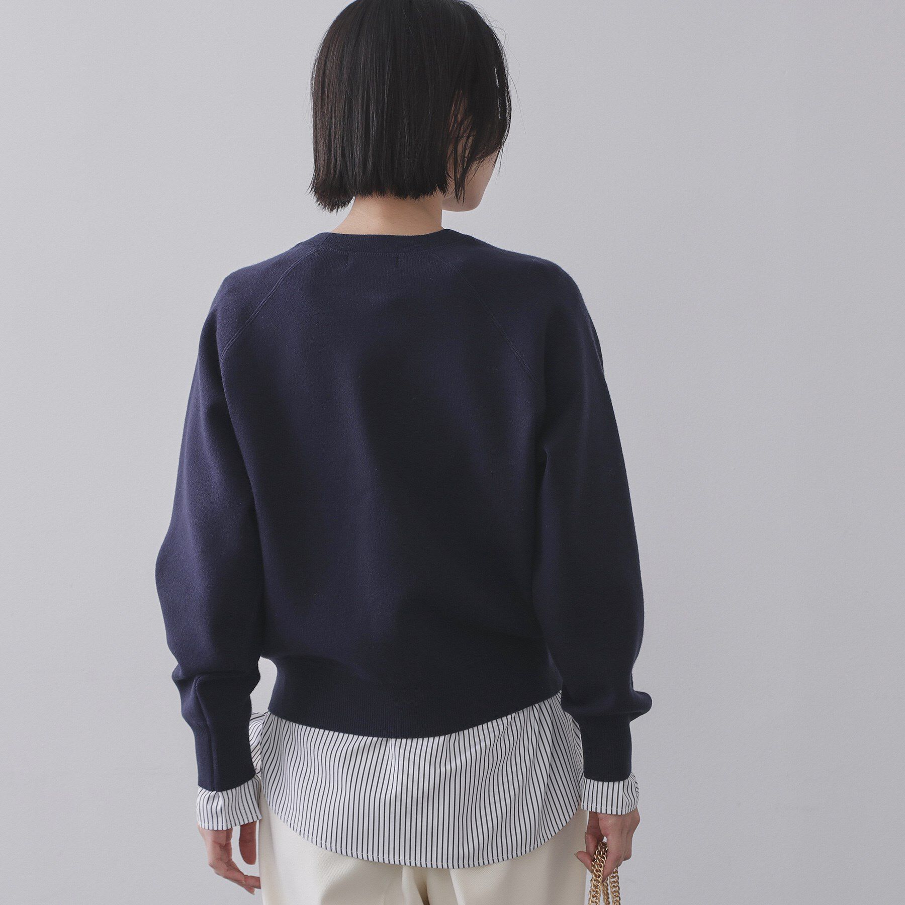 OPAQUE.CLIP「スウェットライクニット【洗濯機OK】」|ニット・セーター|