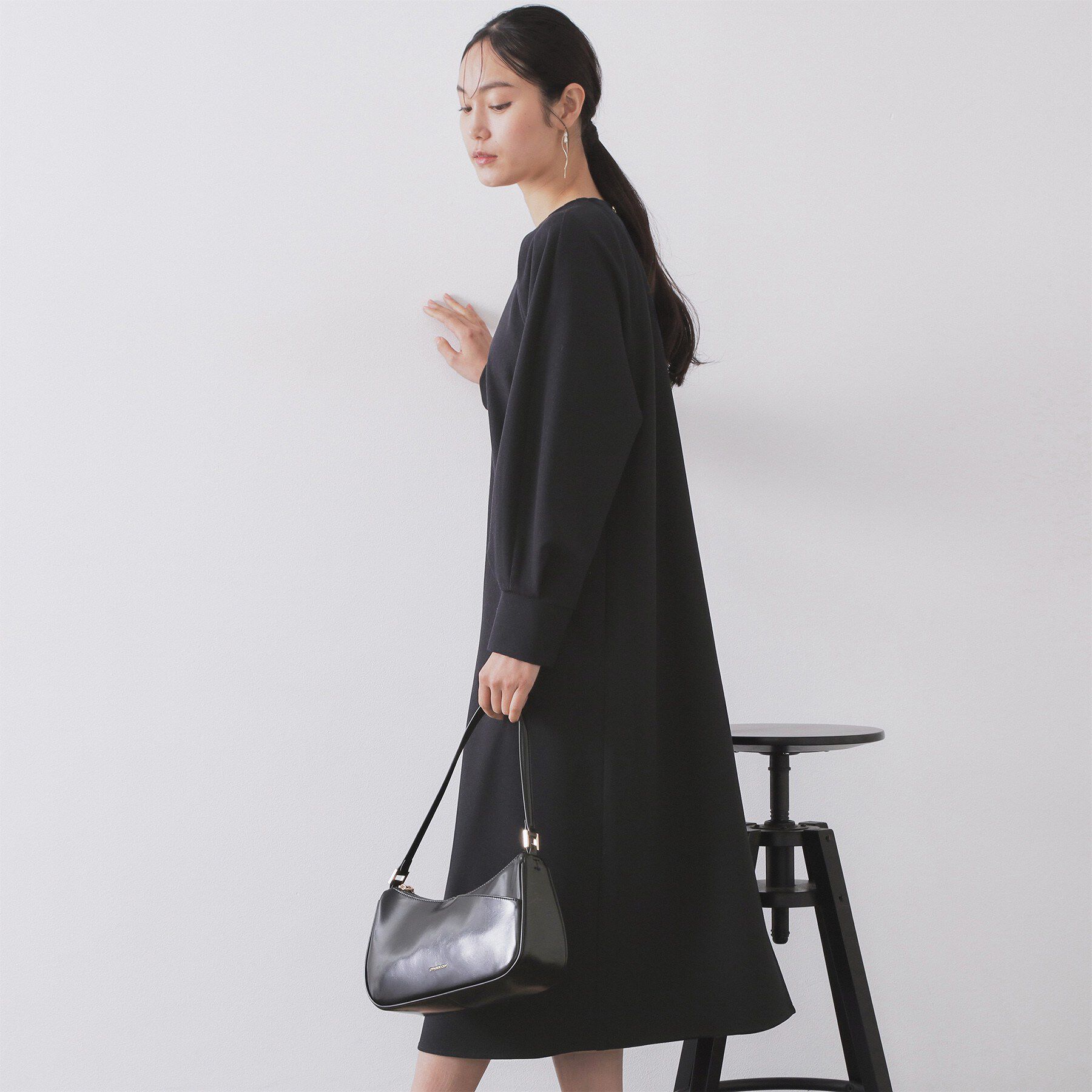 OPAQUE.CLIP「タックデザインAラインワンピース【洗濯機OK】」|ワンピース|