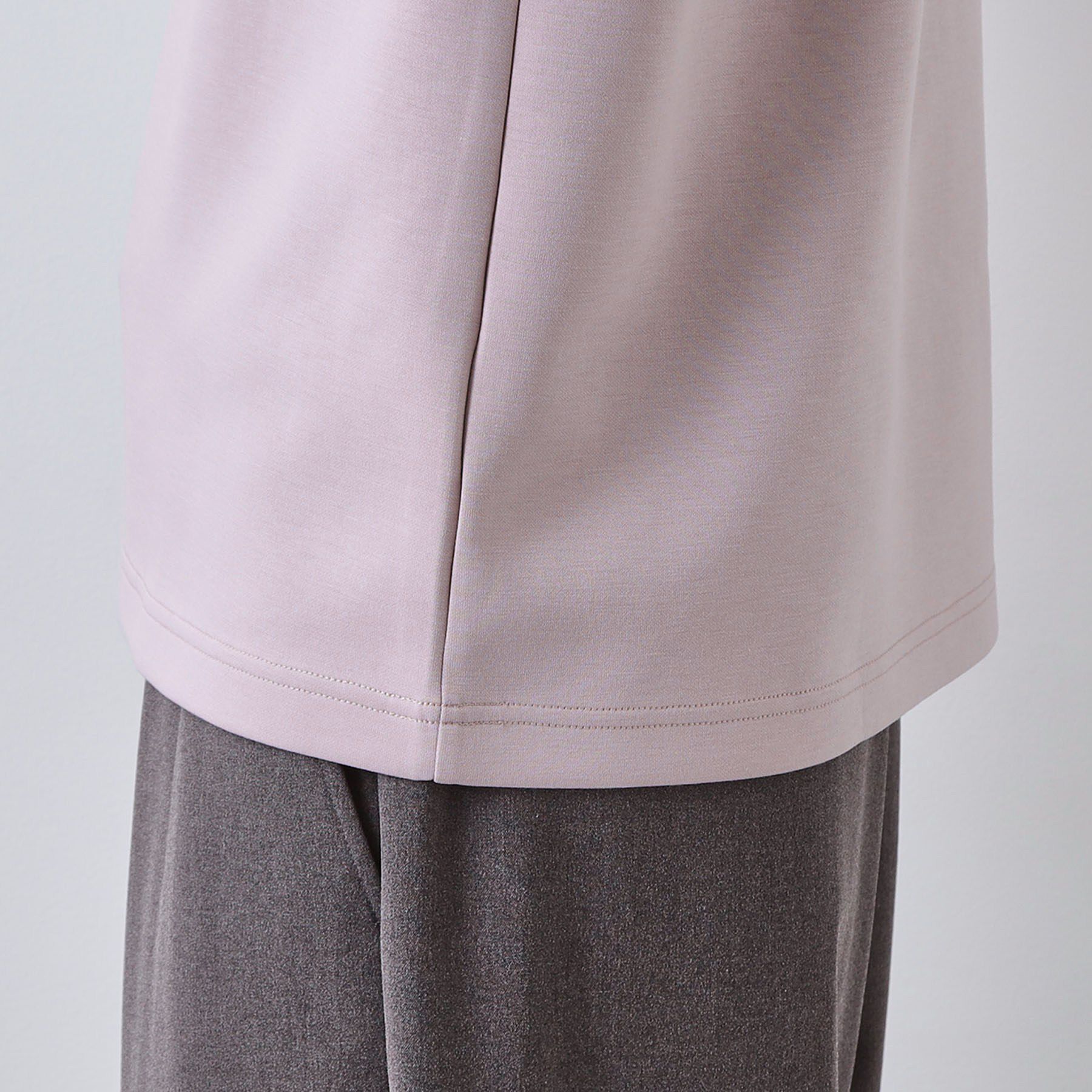 THE SHOP TK「【首元にさりげないアクセント】ステッチダンボールプルオーバー」|Tシャツ・カットソー|