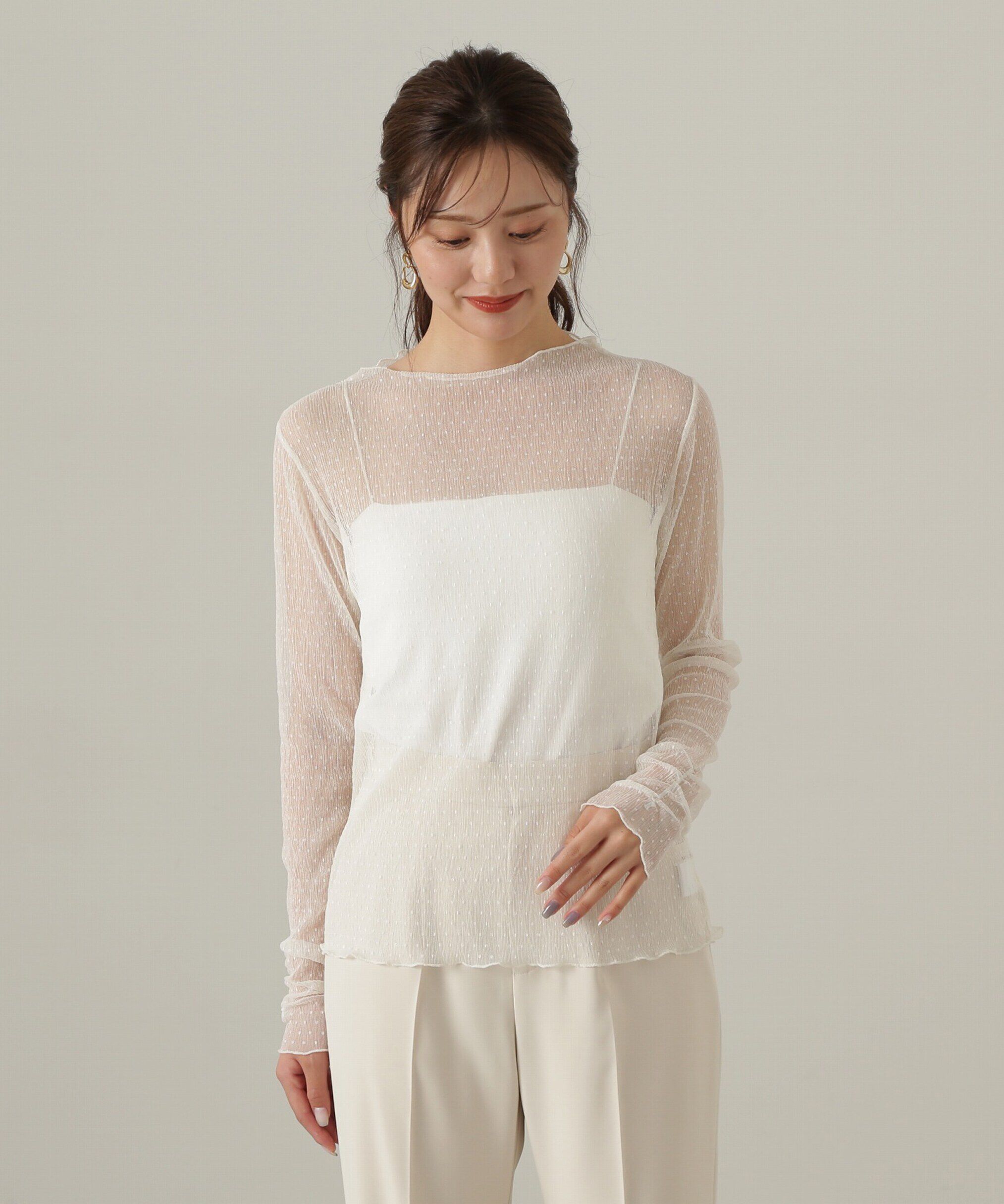 PROPORTION BODY DRESSING「チュールドットトップス24AW」|Tシャツ・カットソー|