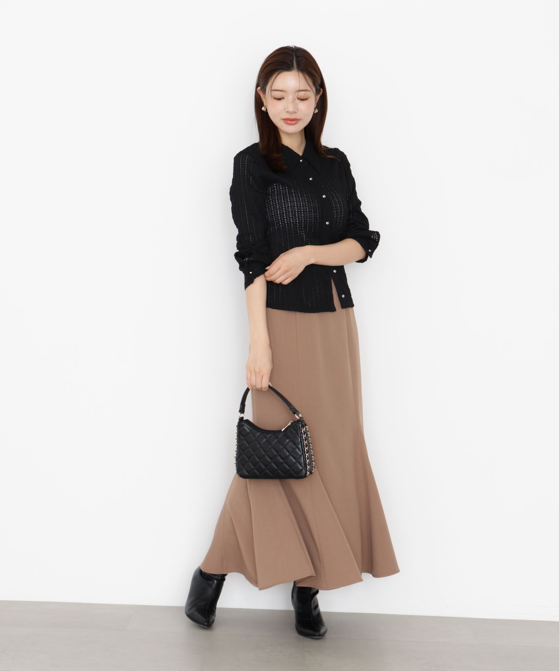 PROPORTION BODY DRESSING「＜ハンドウォッシャブル＞アイレットレースシャツ 25AW」|Tシャツ・カットソー|