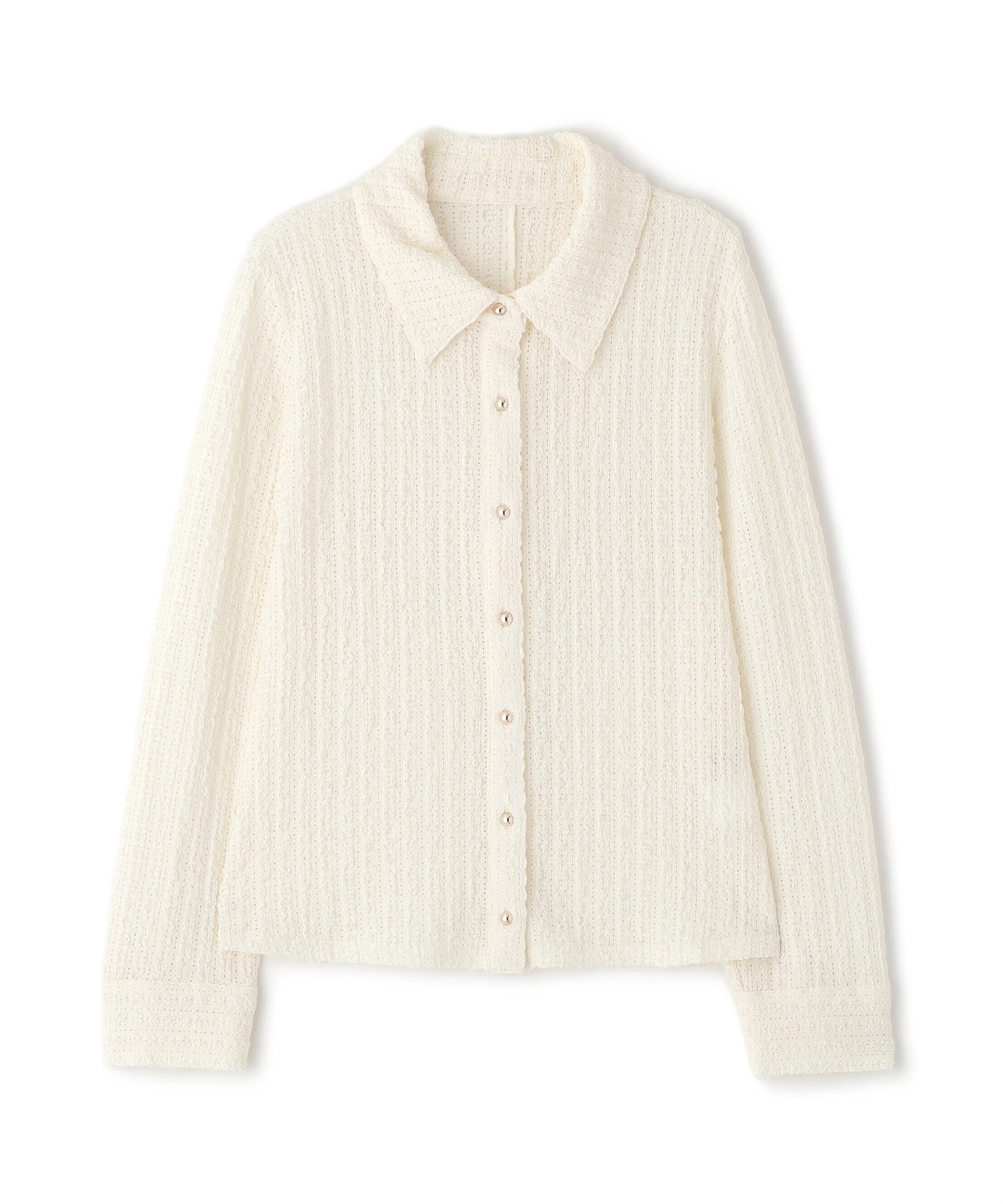 PROPORTION BODY DRESSING「＜ハンドウォッシャブル＞アイレットレースシャツ 25AW」|Tシャツ・カットソー|