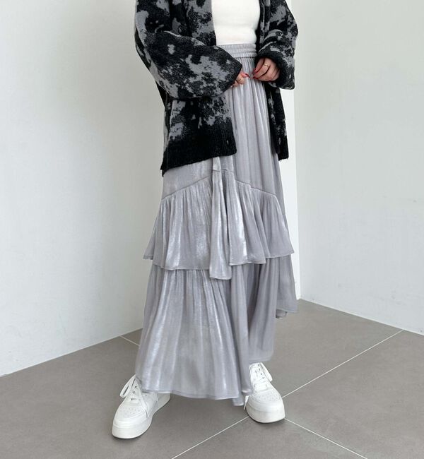 archives「シャイニーアシメティアードスカート」|スカート|