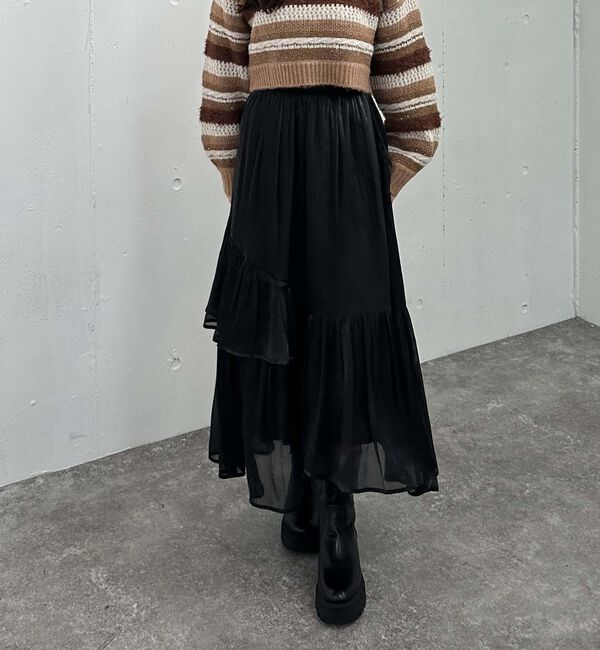 archives「シャイニーアシメティアードスカート」|スカート|