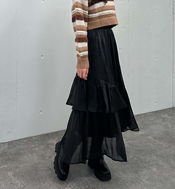 archives「シャイニーアシメティアードスカート」|スカート|