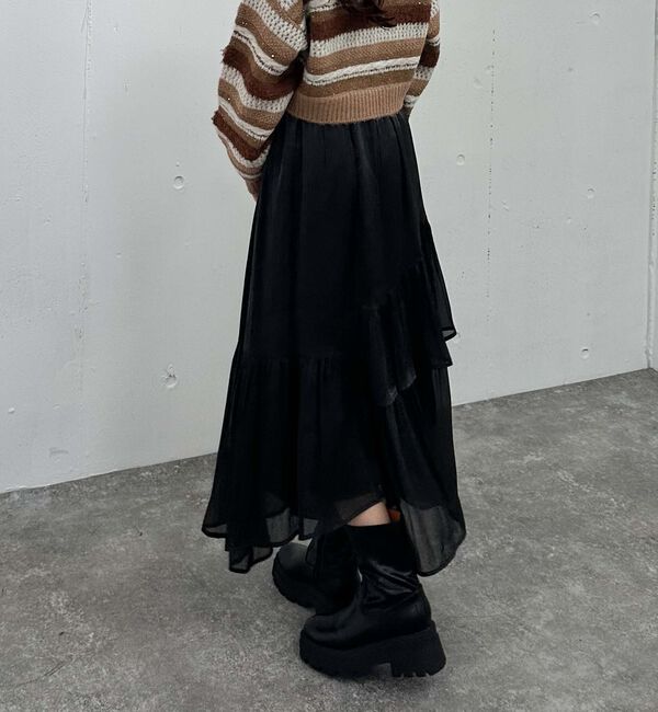 archives「シャイニーアシメティアードスカート」|スカート|