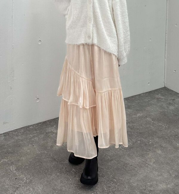 archives「シャイニーアシメティアードスカート」|スカート|