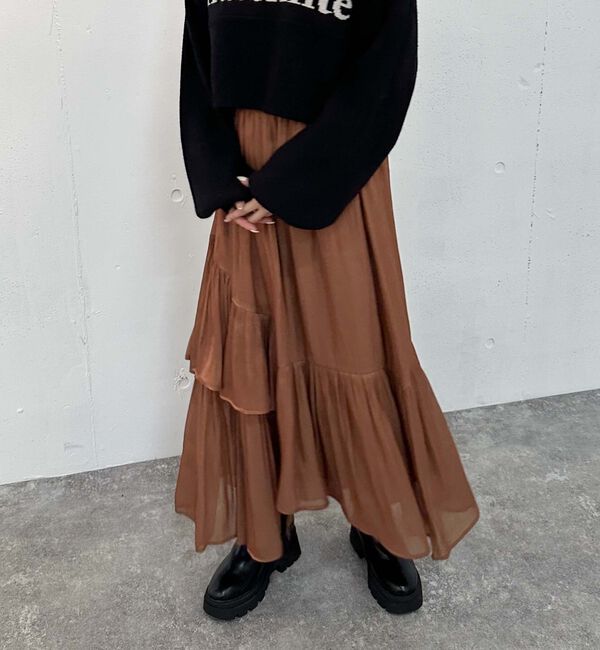 archives「シャイニーアシメティアードスカート」|スカート|