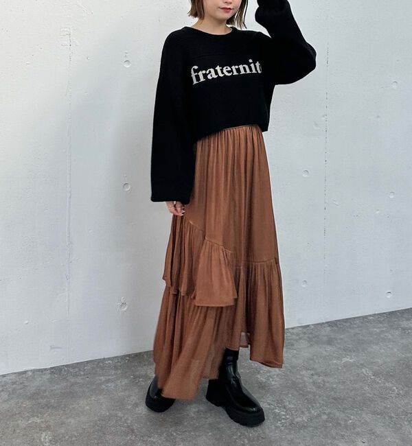 archives「シャイニーアシメティアードスカート」|スカート|