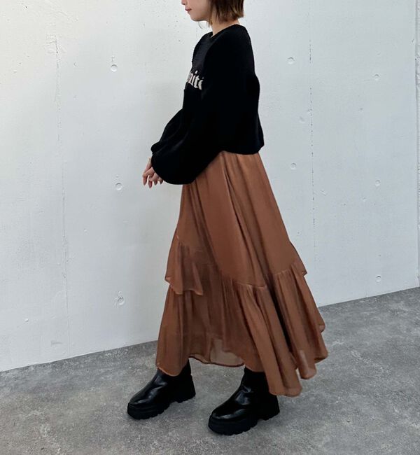 archives「シャイニーアシメティアードスカート」|スカート|