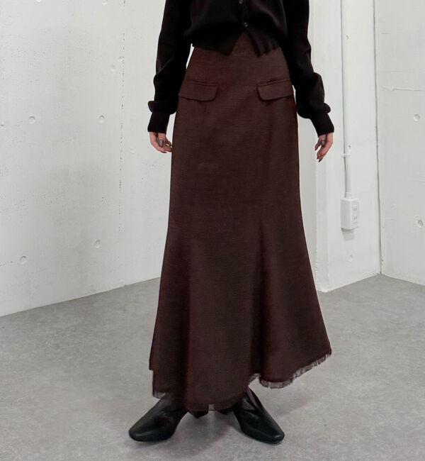 archives「ツイードマーメイドスカート」|スカート|BROWN