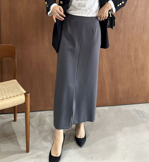 Doux archives「ストレッチポンチタイトスカート／」|スカート|CHARCOAL GRAY