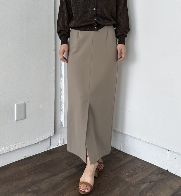 Doux archives「ストレッチポンチタイトスカート／」|スカート|KHAKI
