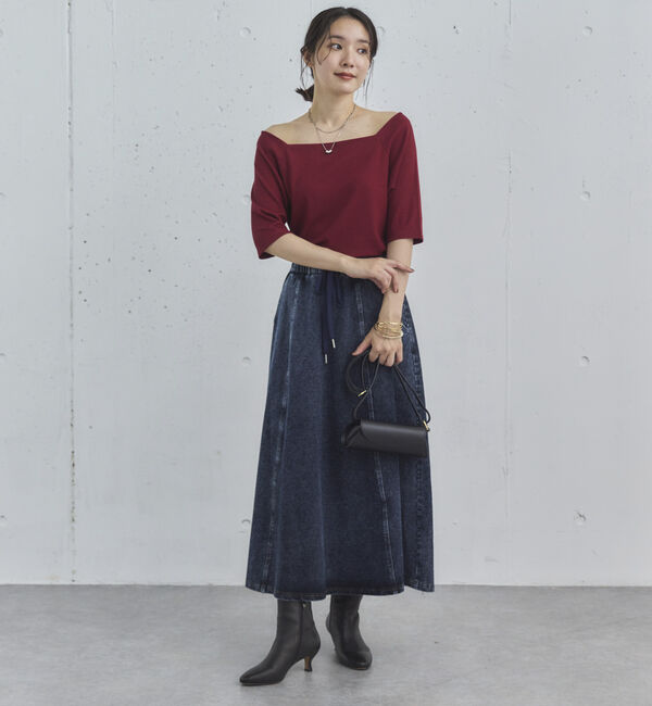 Doux archives「デニムイージーフレアスカート」|スカート|