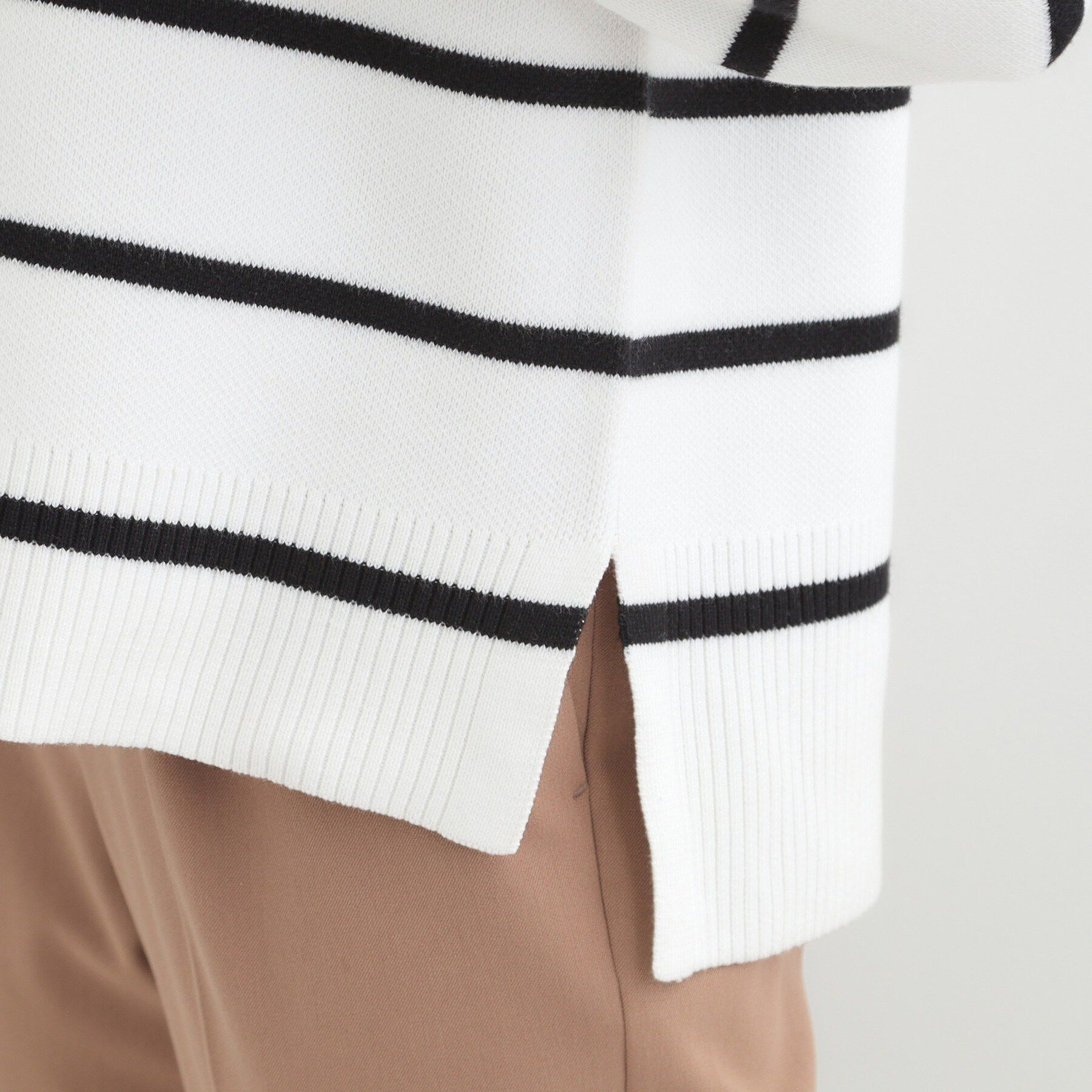 SHOO･LA･RUE「【S-LL/洗濯機可/体型カバー】大人世代も取り入れやすい スウェットライクニット」|ニット・セーター|