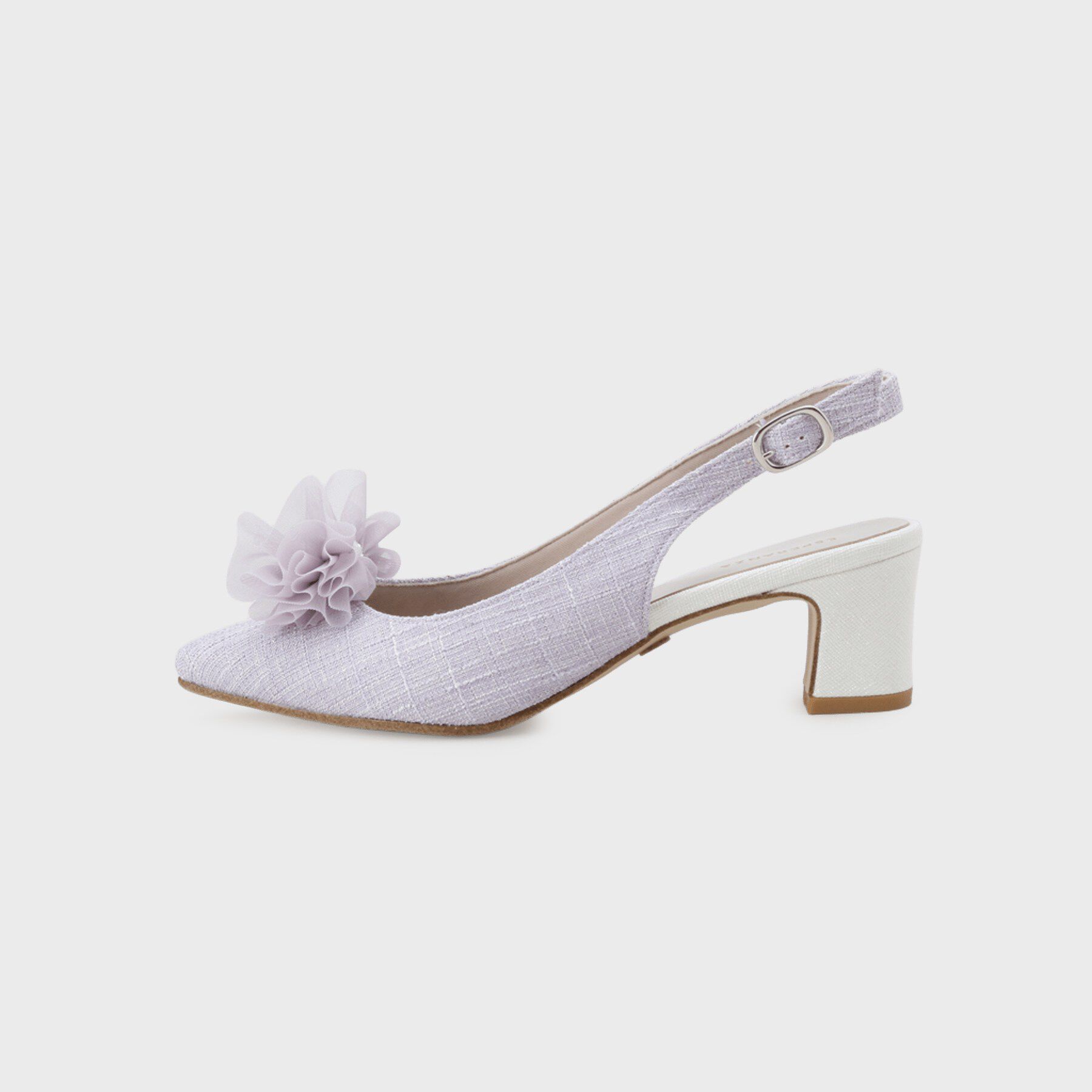 ESPERANZA「シフォンリボン付き付バックストラップパンプス」|パンプス|