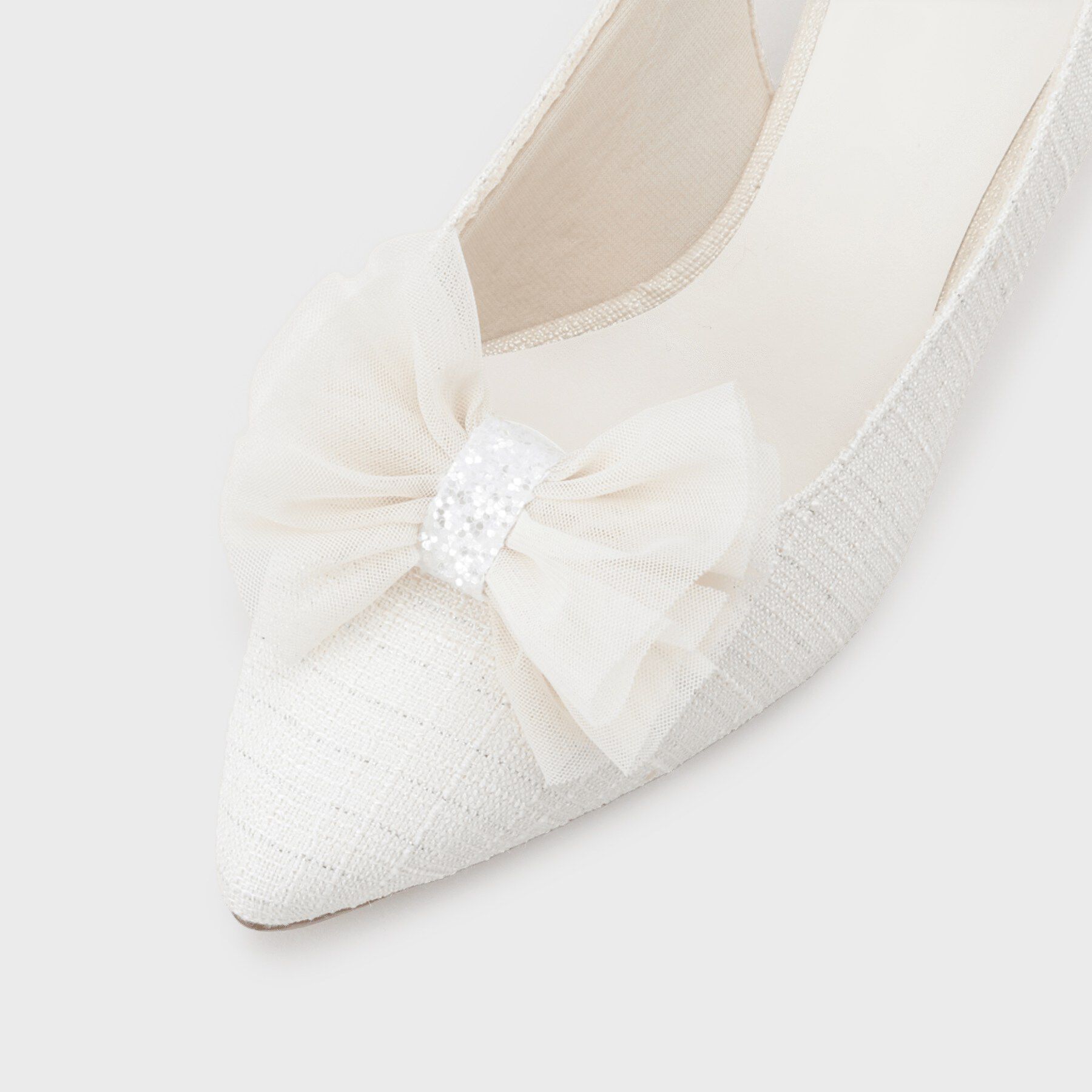 ESPERANZA「シフォンリボン付き付バックストラップパンプス」|パンプス|