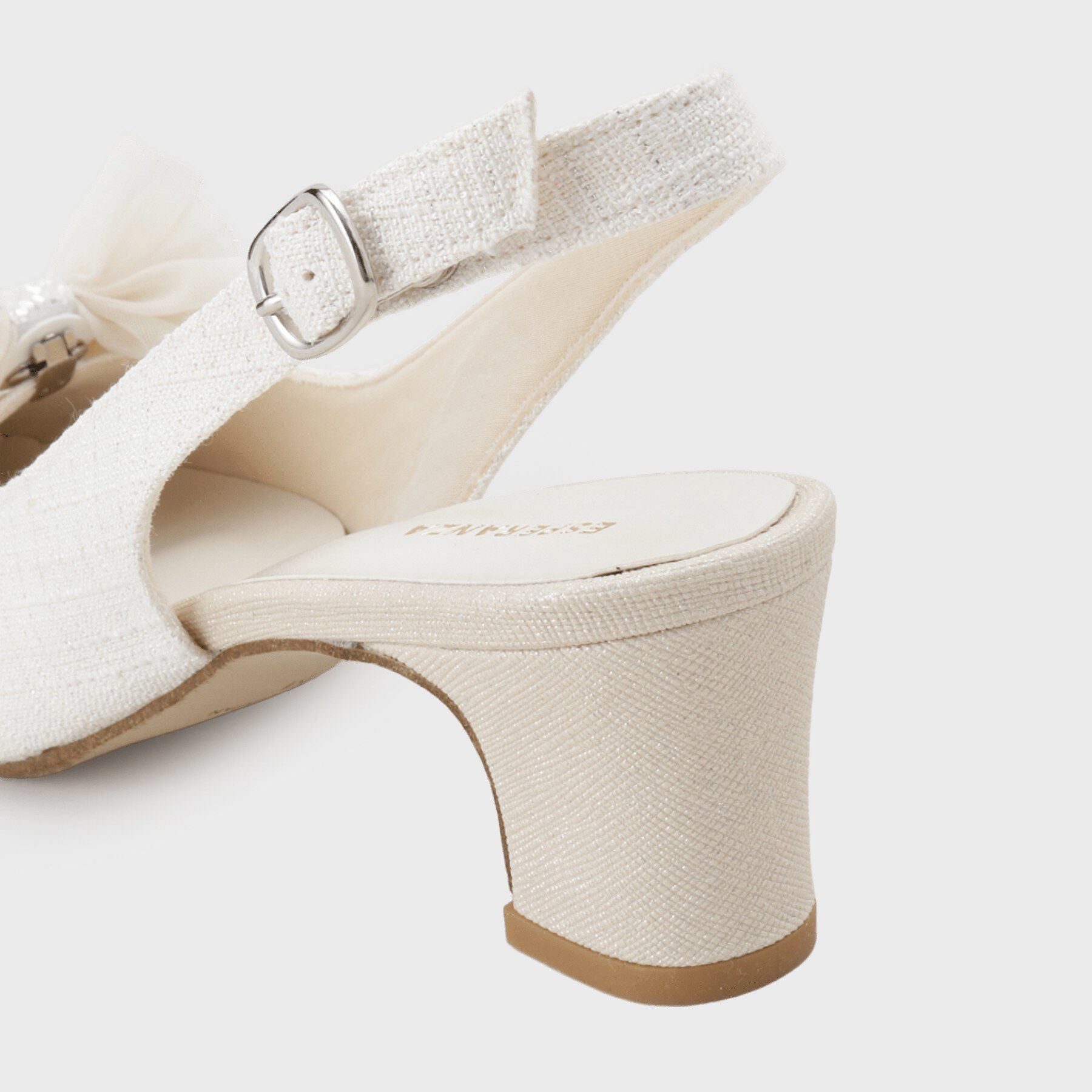 ESPERANZA「シフォンリボン付き付バックストラップパンプス」|パンプス|