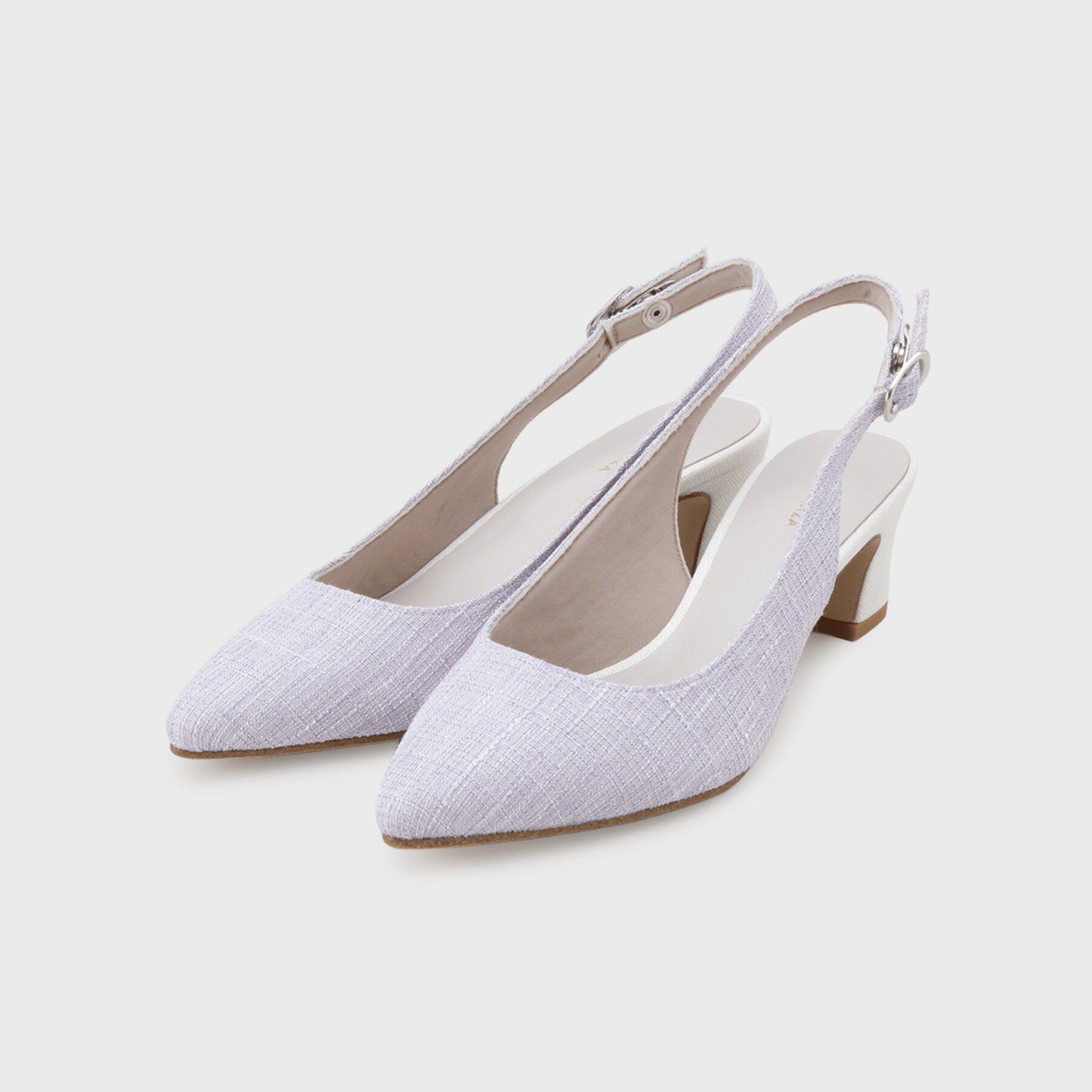 ESPERANZA「シフォンリボン付き付バックストラップパンプス」|パンプス|