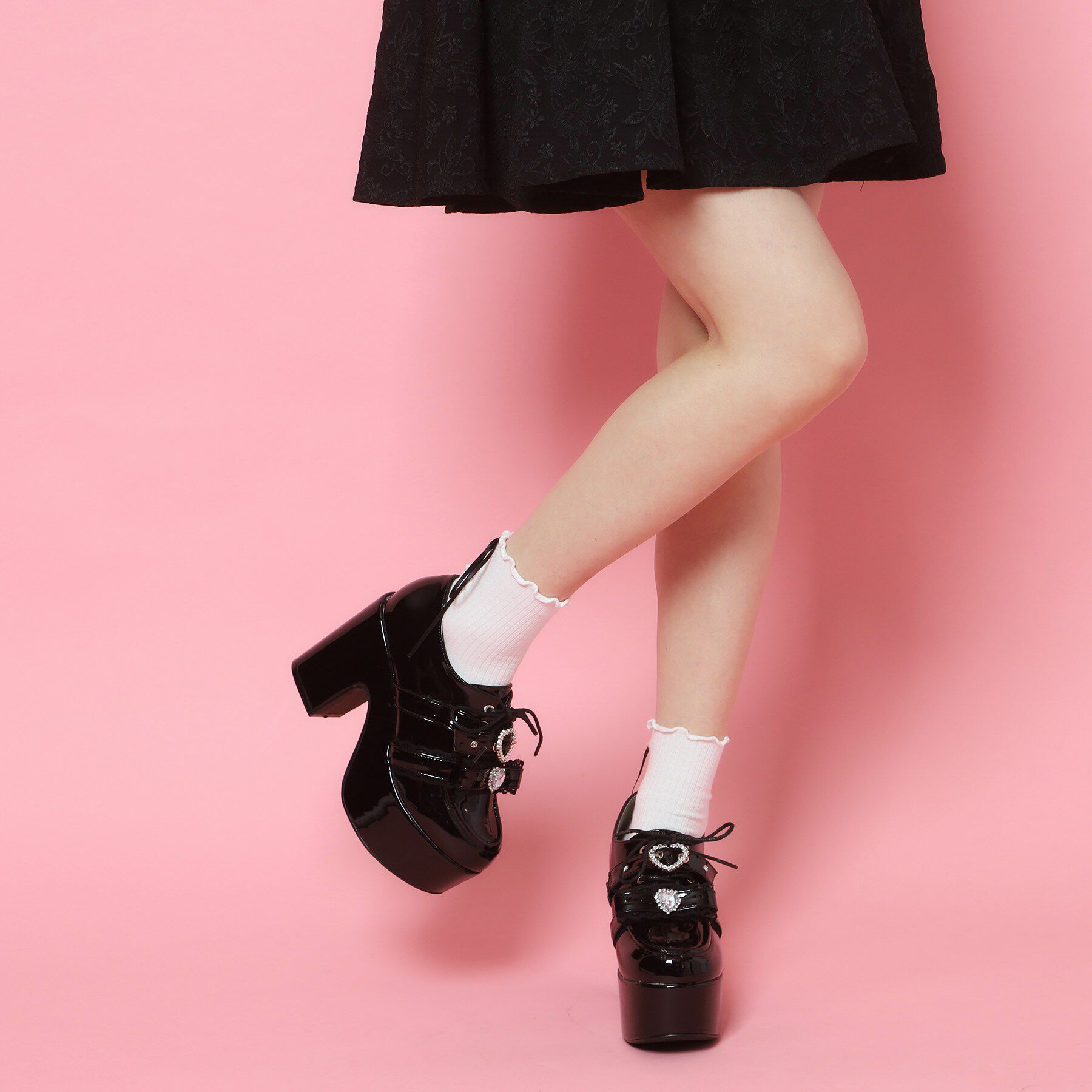 csT&P「夢見る厚底キラキラハート付きパンプス」|パンプス|