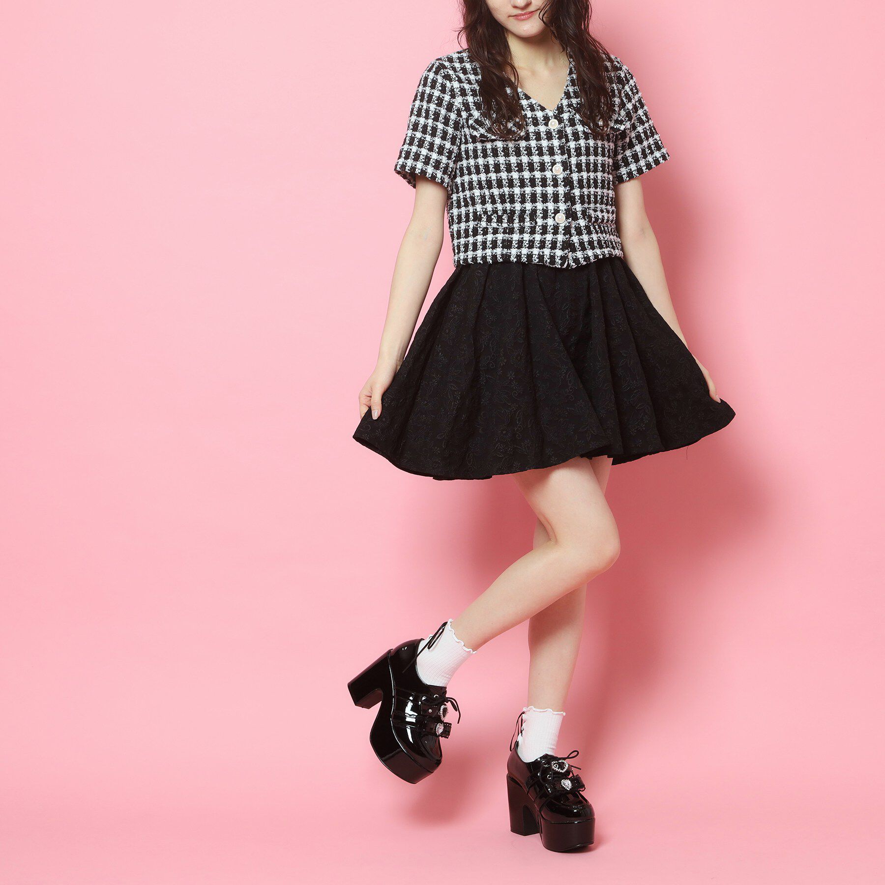 csT&P「夢見る厚底キラキラハート付きパンプス」|パンプス|