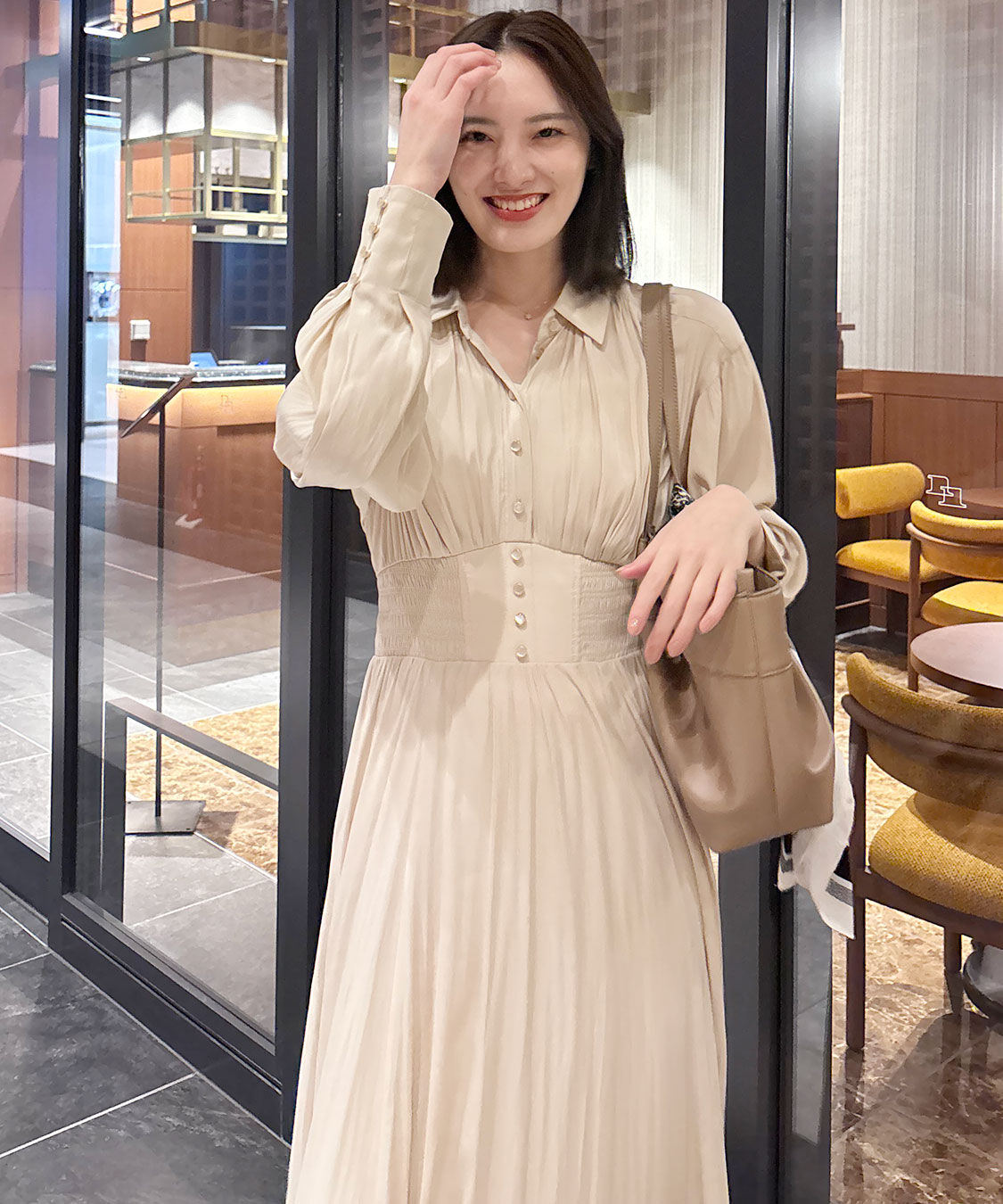 COCO DEAL「ウエストシャーリングシャツワンピース」|ワンピース|