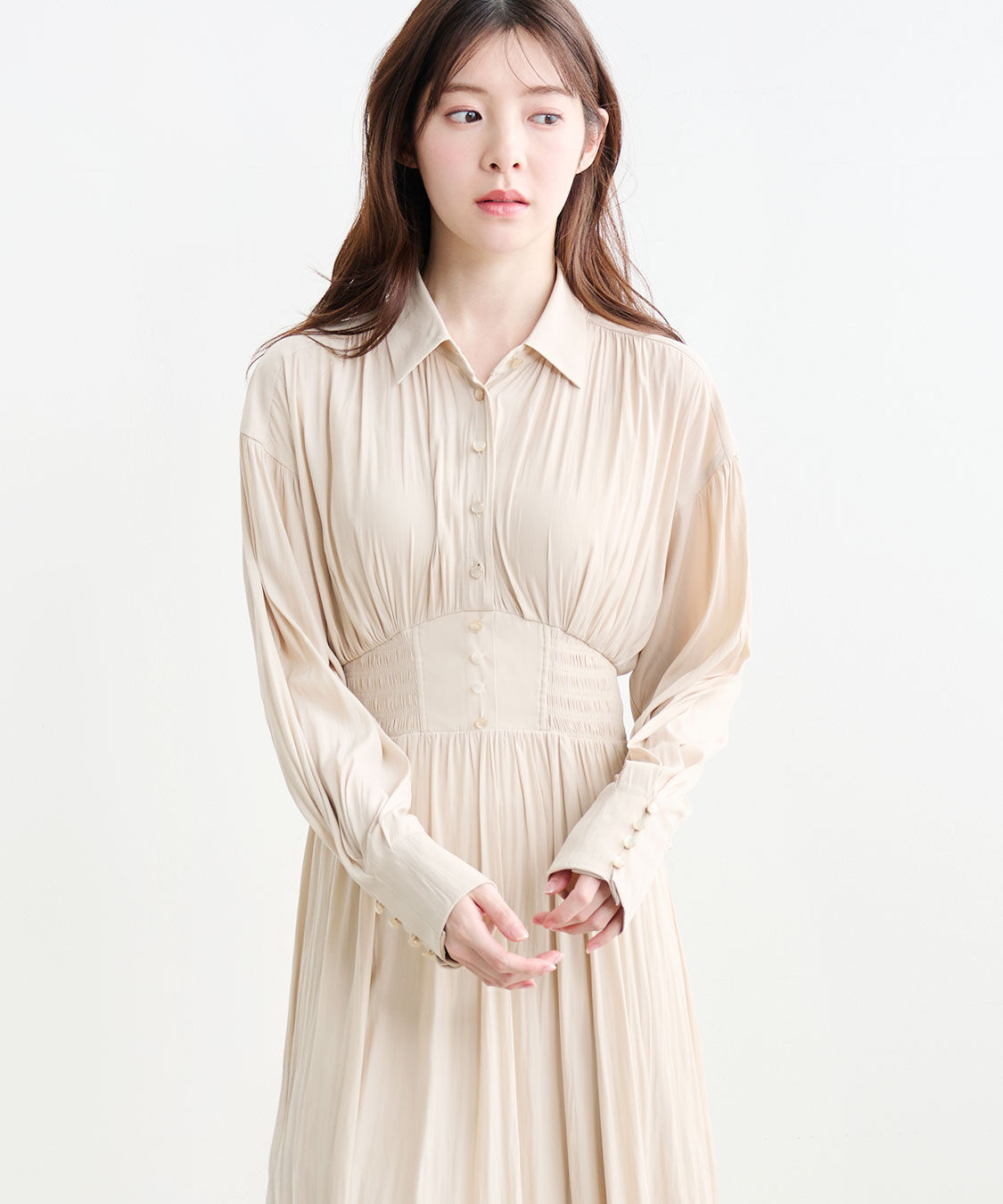 COCO DEAL「ウエストシャーリングシャツワンピース」|ワンピース|