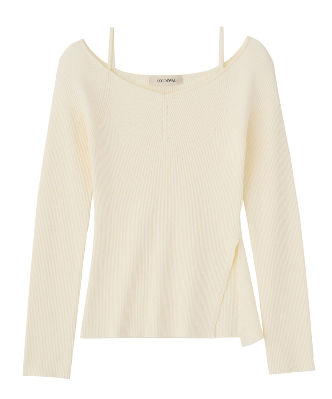 COCO DEAL「ゆるVネックリブニット」|ニット・セーター|