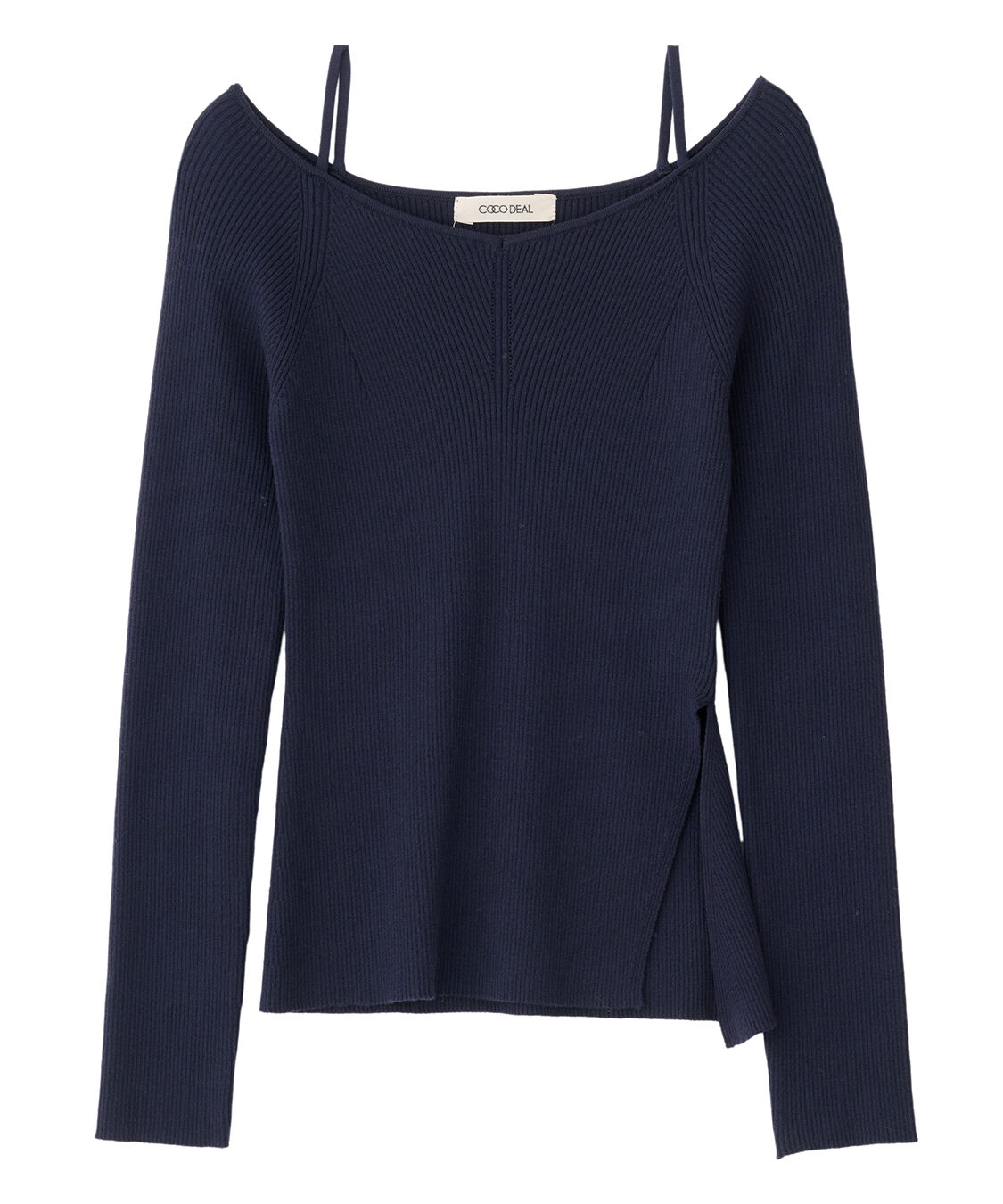 COCO DEAL「ゆるVネックリブニット」|ニット・セーター|