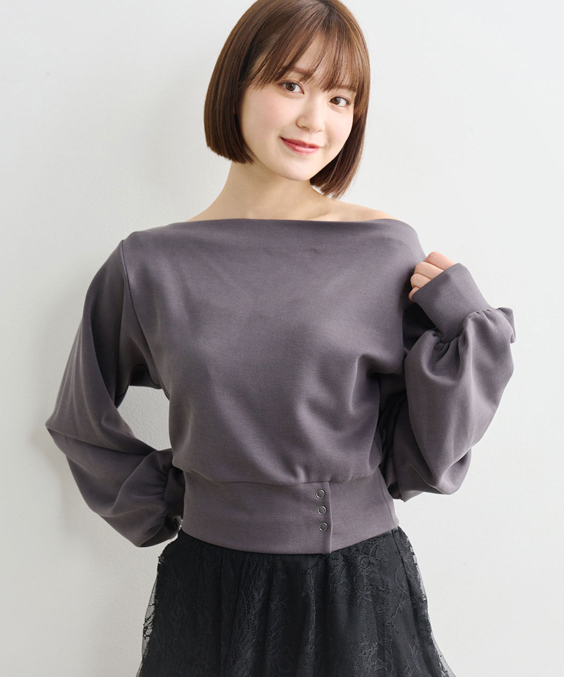 COCO DEAL「ボートネックポンチトップス」|Tシャツ・カットソー|