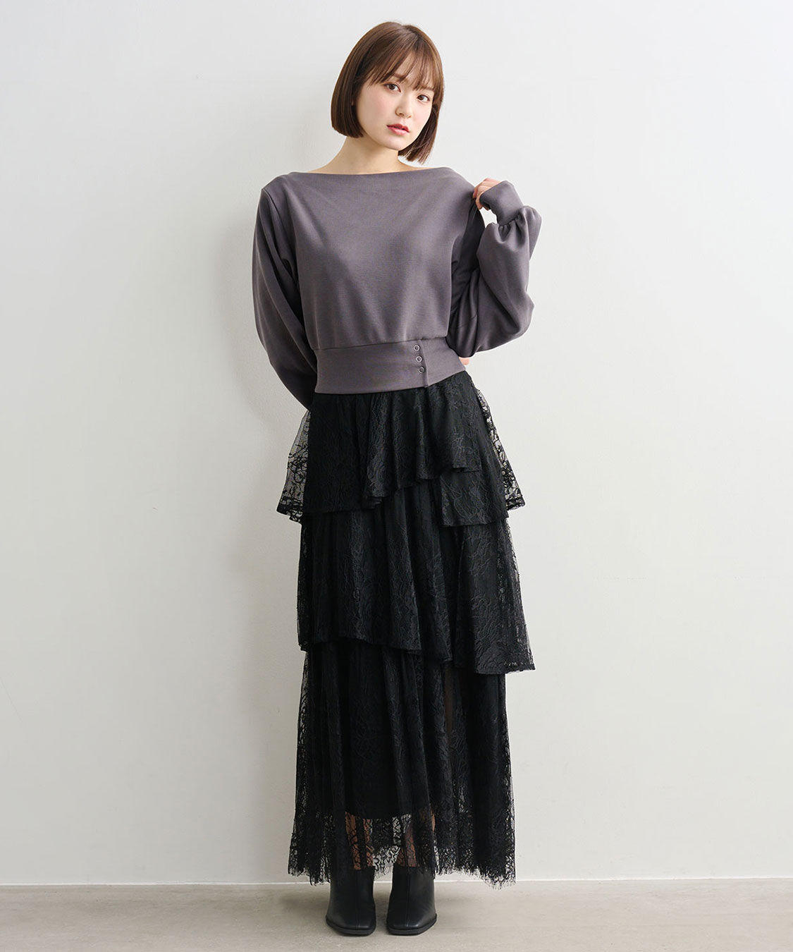 COCO DEAL「ボートネックポンチトップス」|Tシャツ・カットソー|