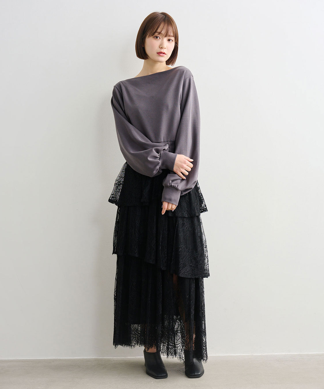 COCO DEAL「ボートネックポンチトップス」|Tシャツ・カットソー|