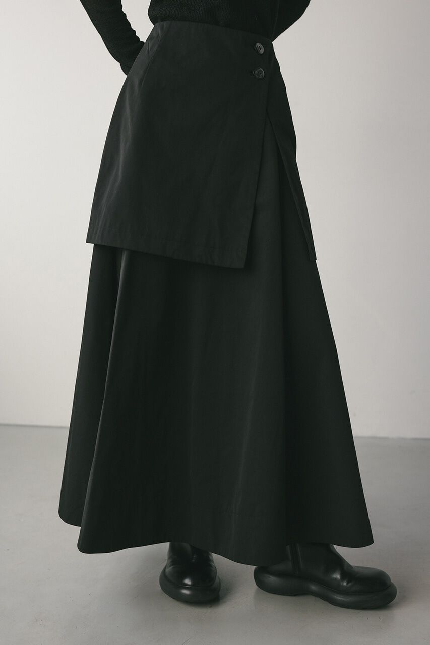 STYLEMIXER「ハイツイルフレアスカート」|スカート|BLK