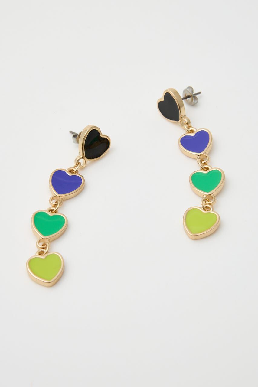 RODEO CROWNS「カラフルハート4連ピアス」|ピアス|