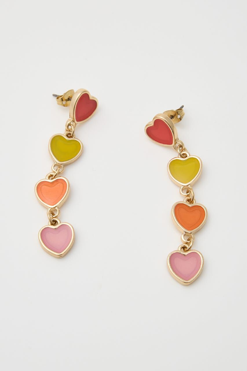 RODEO CROWNS「カラフルハート4連ピアス」|ピアス|