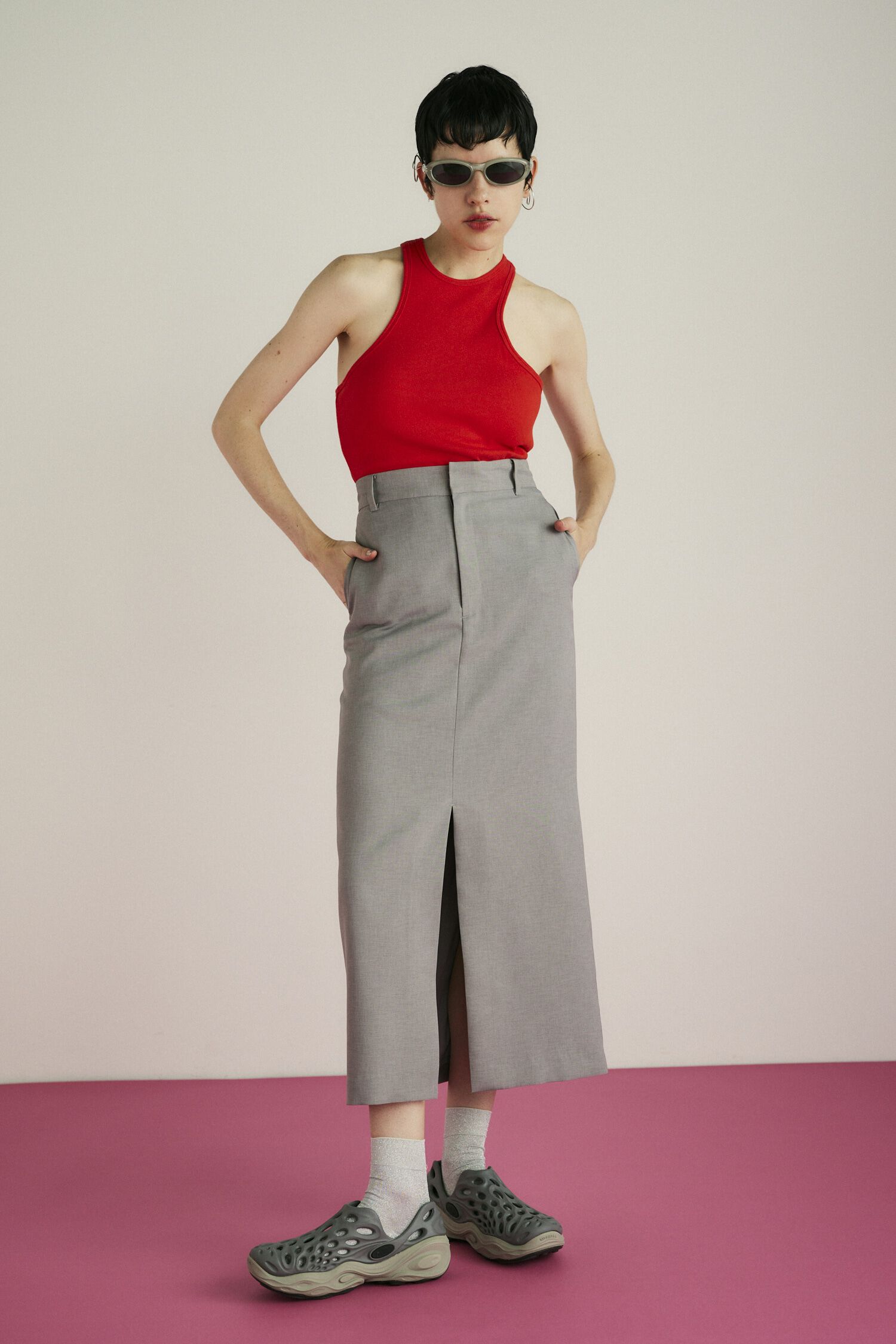 HeRIN.CYE「Tight skirt」|スカート|L/GRY1