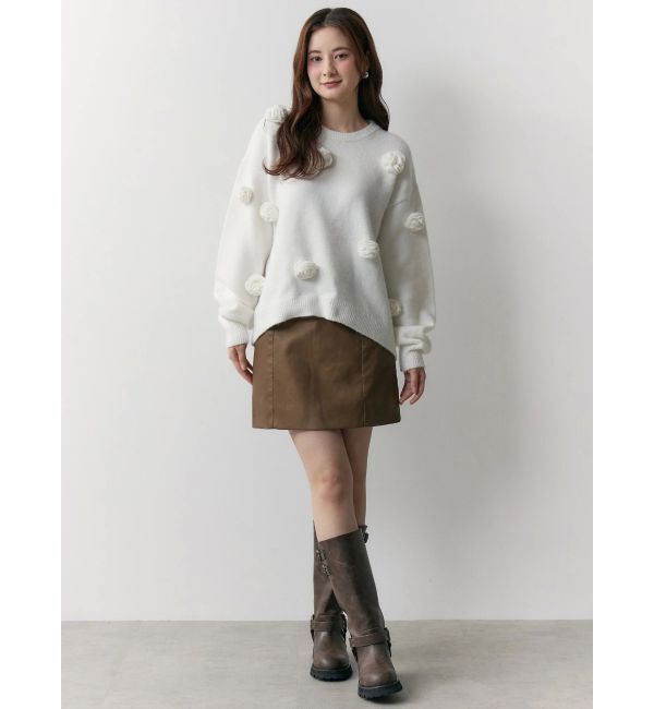 CALNAMUR「トラペゾイドベルトツキミニＳＫ」|スカート|