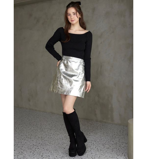 CALNAMUR「トラペゾイドベルトツキミニＳＫ」|スカート|