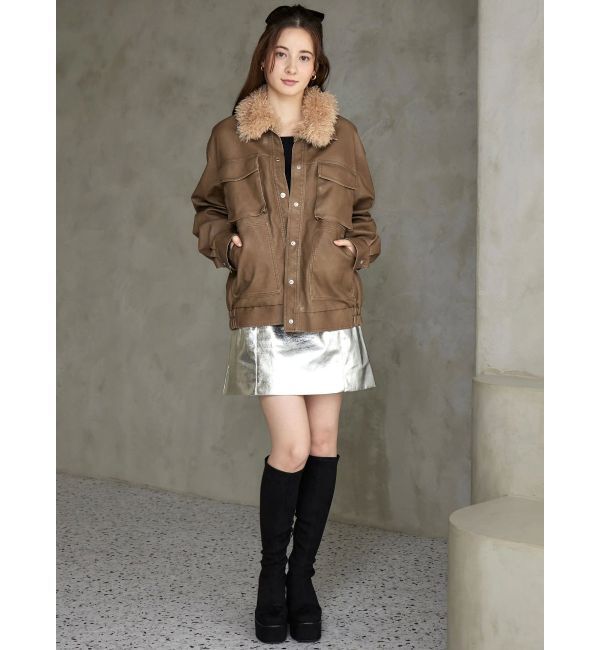 CALNAMUR「トラペゾイドベルトツキミニＳＫ」|スカート|