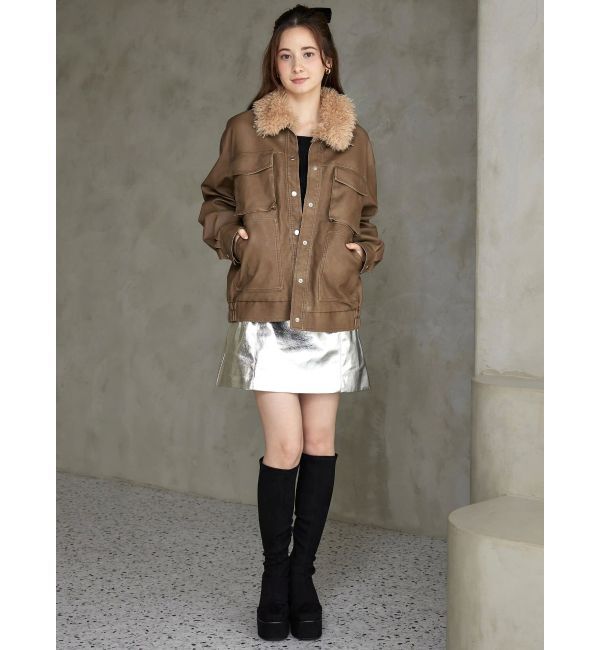 CALNAMUR「トラペゾイドベルトツキミニＳＫ」|スカート|