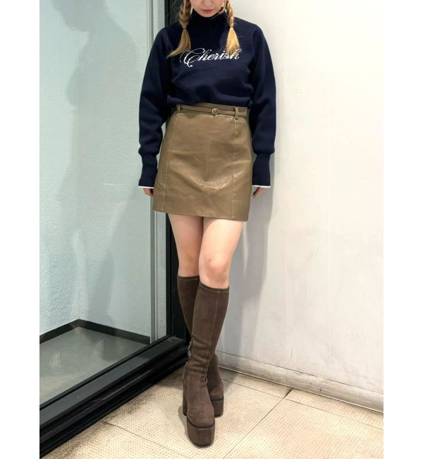CALNAMUR「トラペゾイドベルトツキミニＳＫ」|スカート|